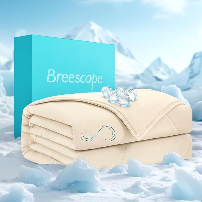 Breescape Cooling Comforter Throw Size - BlendTek™ Q-Max>0.46 Tech, Breathable Blanket for Hot ... | Amazon (US)