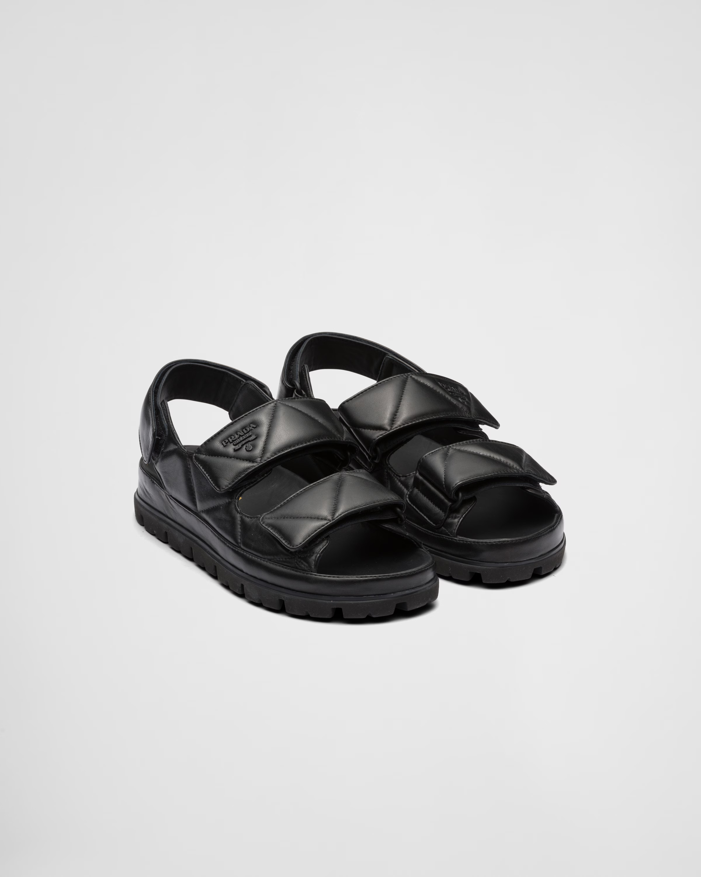 Padded nappa leather sandals | Prada Spa US