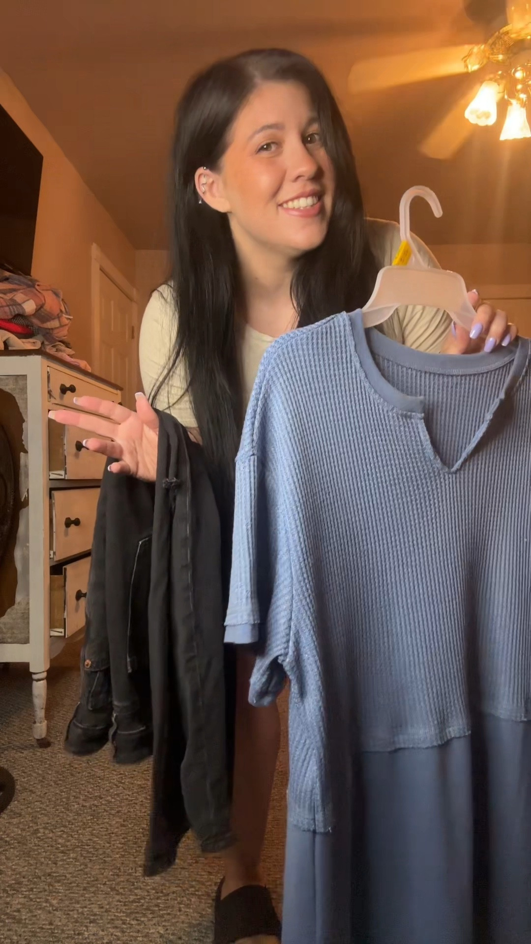 A classic tshirt and jeans but make it elevated. This split texture too feels like your favorite comfy t but looks a little more like a blouse. Giving you the best of both worlds! 

#LTKStyleTip #LTKFindsUnder50 #LTKFindsUnder100