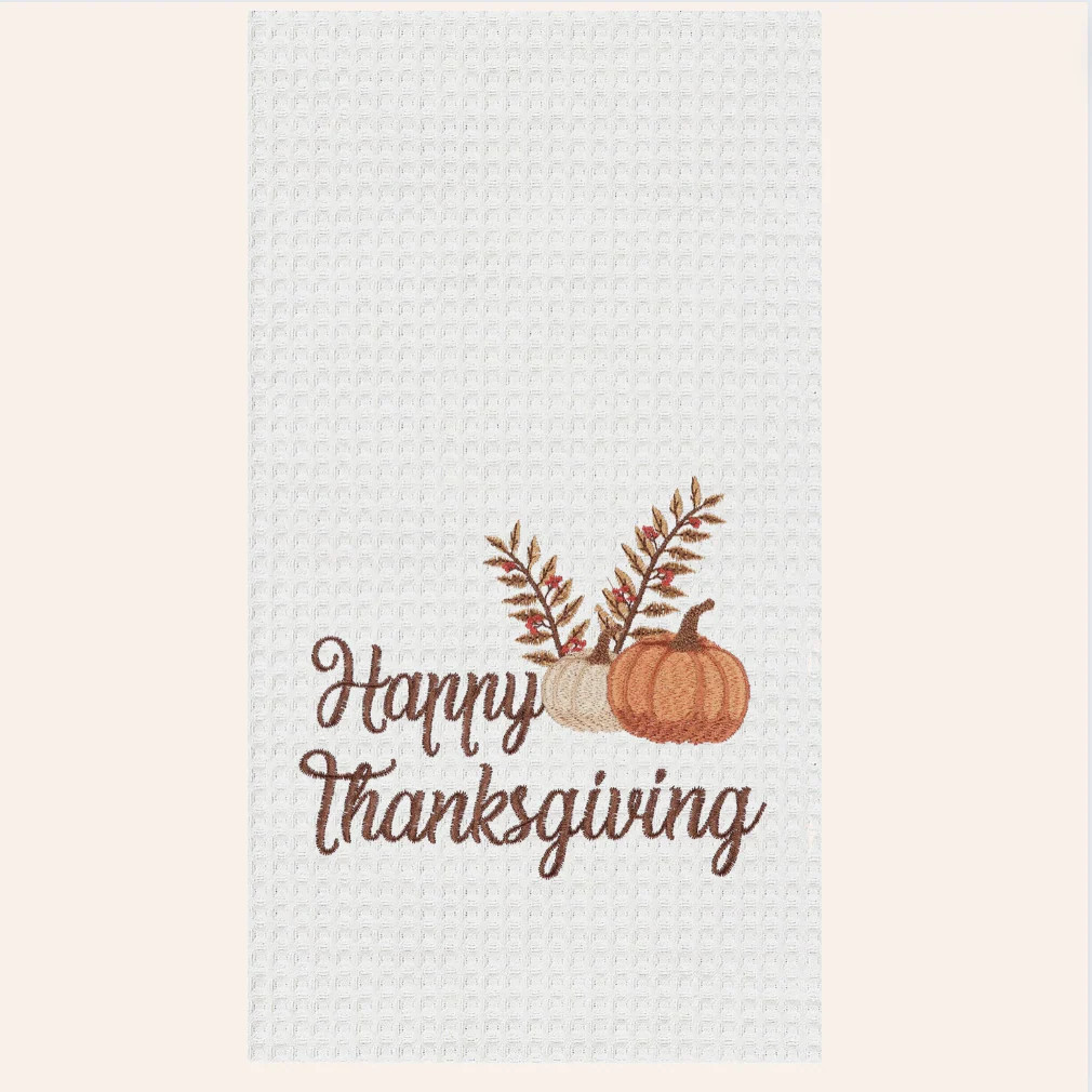 C&F 'Happy Thanksgiving' Kitchen Towel | Little Cottage Boutique