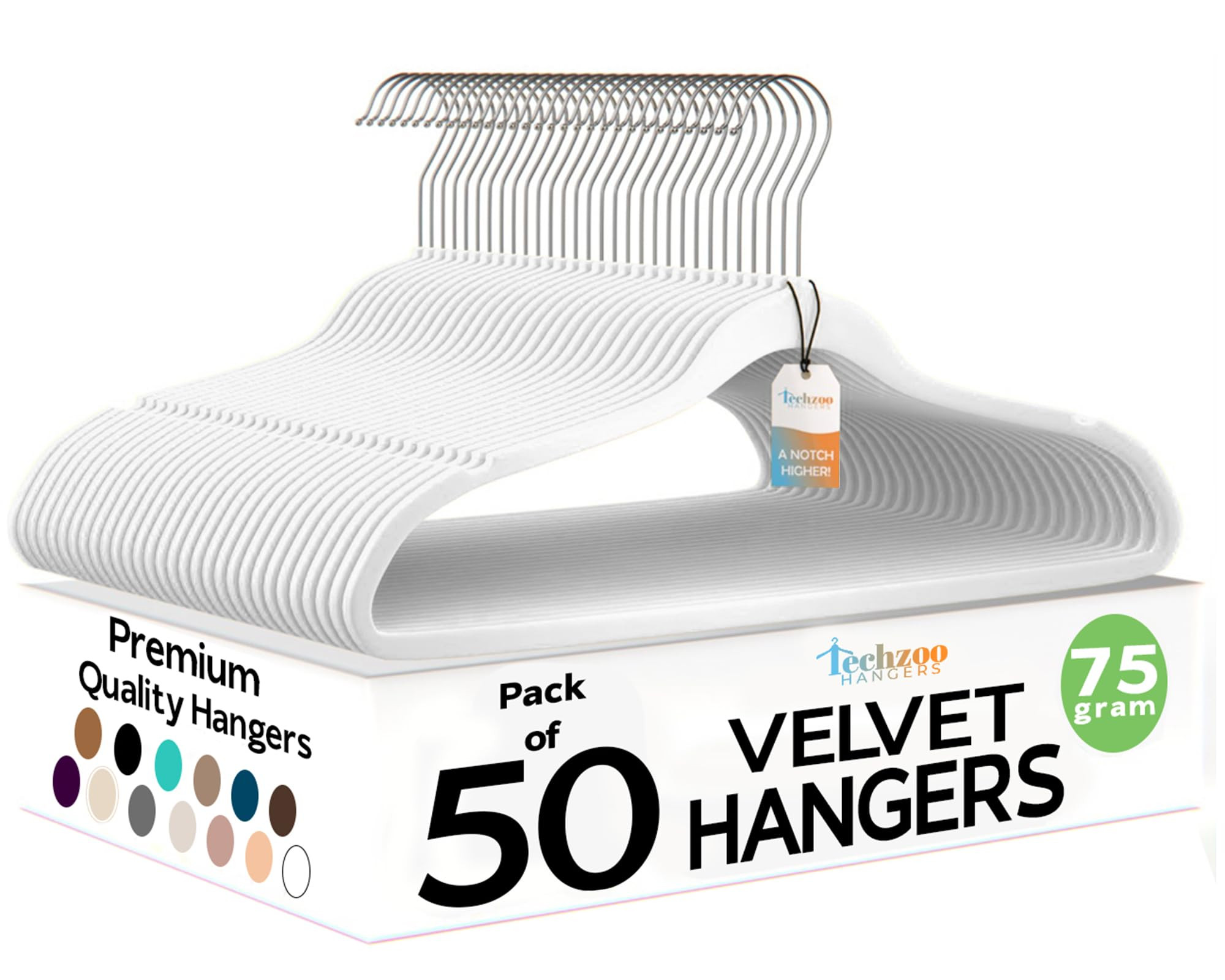 Premium Velvet Hangers 50 Pack Ultra Thin Non Slip Adult Felt Space Saving Slim Suit Hanger for C... | Amazon (US)