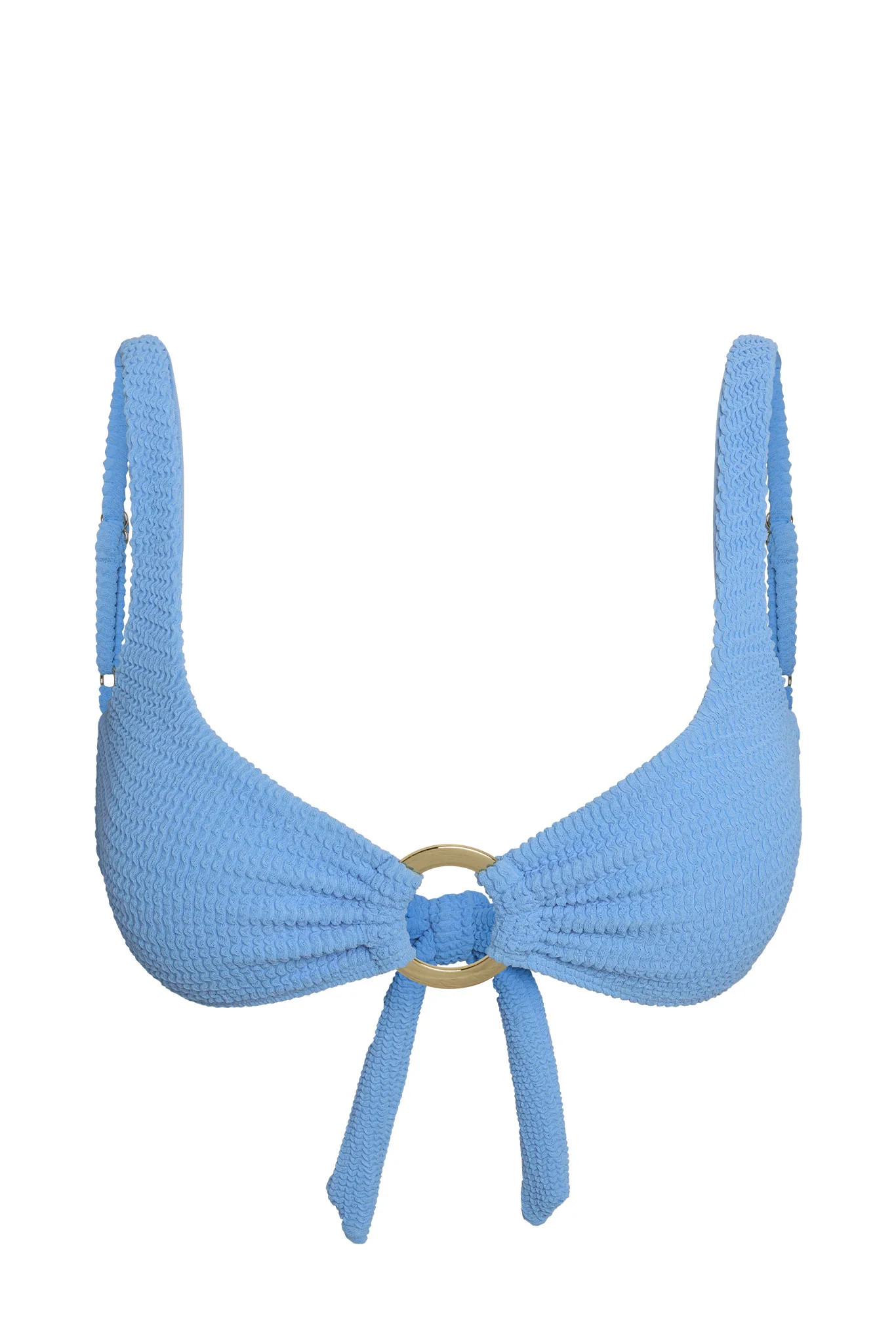 Barbuda Top - Azure Crinkle | Monday Swimwear