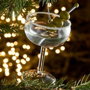 Glass Martini Ornament | West Elm (US)