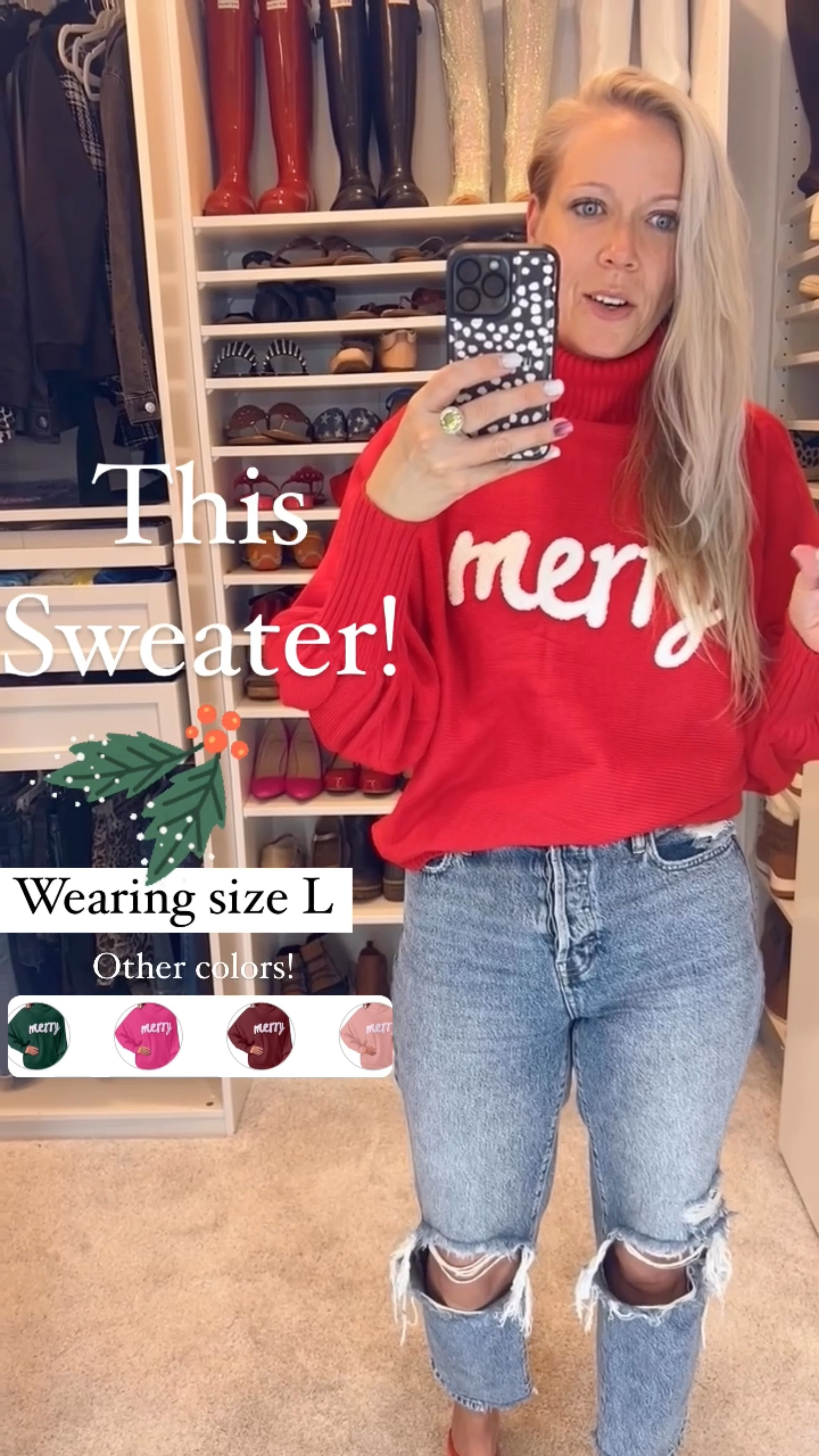 Holiday
Christmas sweater 
Merry sweater
Bright red sweater 
Turtleneck 
Balloon sleeve sweater 

#LTKHoliday #LTKFindsUnder50 #LTKSeasonal
