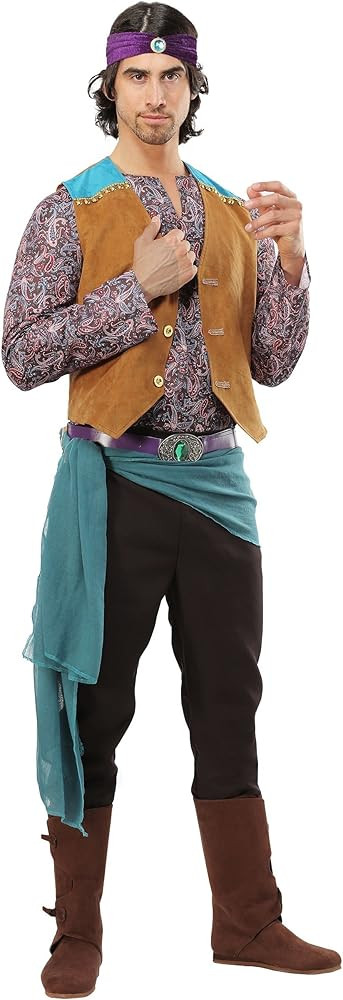 Amazon.com: Men's Fortune Teller Gypsy Costume Large : Clothing, Shoes & Jewelry | Amazon (US)