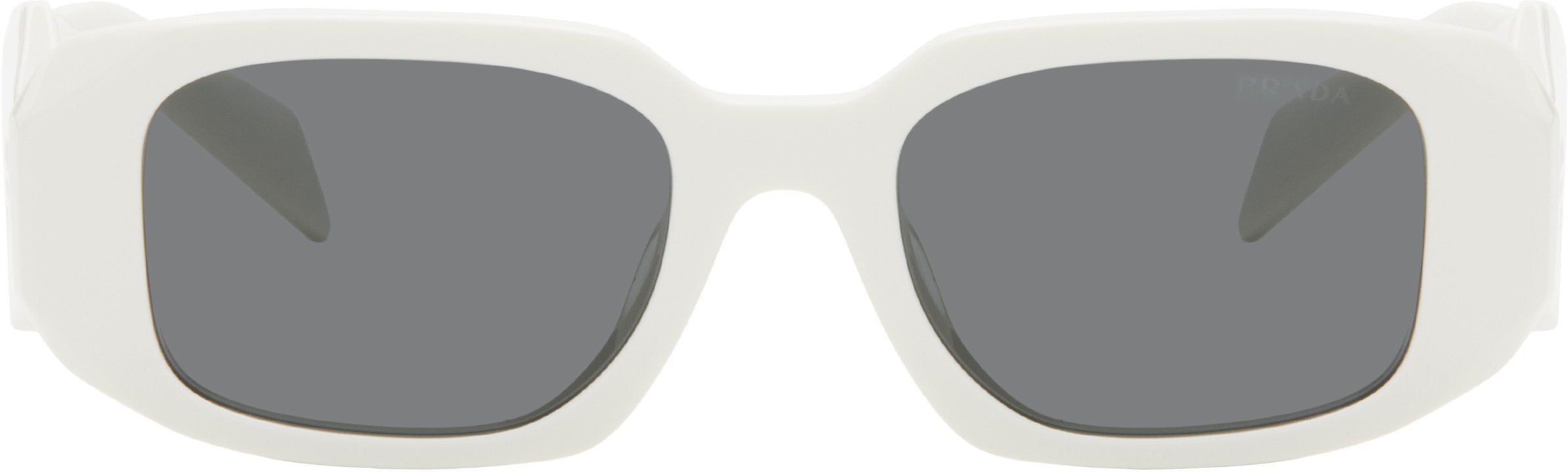 Prada Eyewear White Symbole Sunglasses | SSENSE