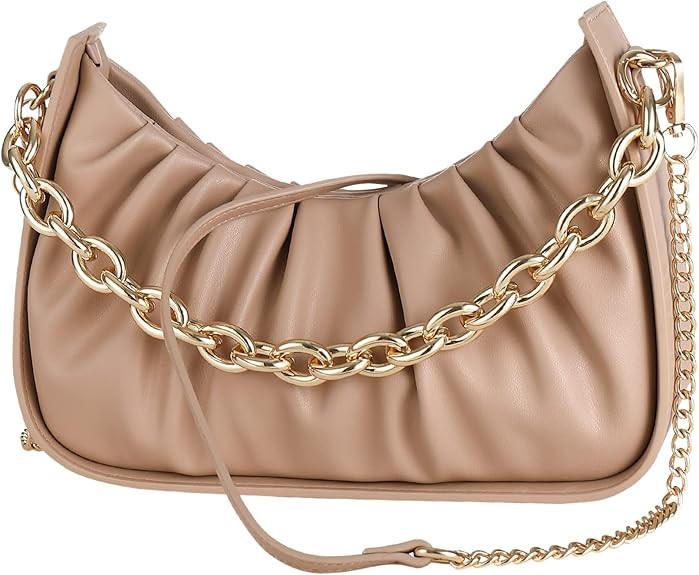 Gabbi Crossbody Bag Chic Pouch Vegan Leather Vintage Hobo Cloud Handbag for Women | Amazon (US)