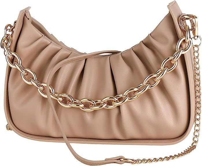 Gabbi Crossbody Bag Chic Pouch Vegan Leather Vintage Hobo Cloud Handbag for Women | Amazon (US)