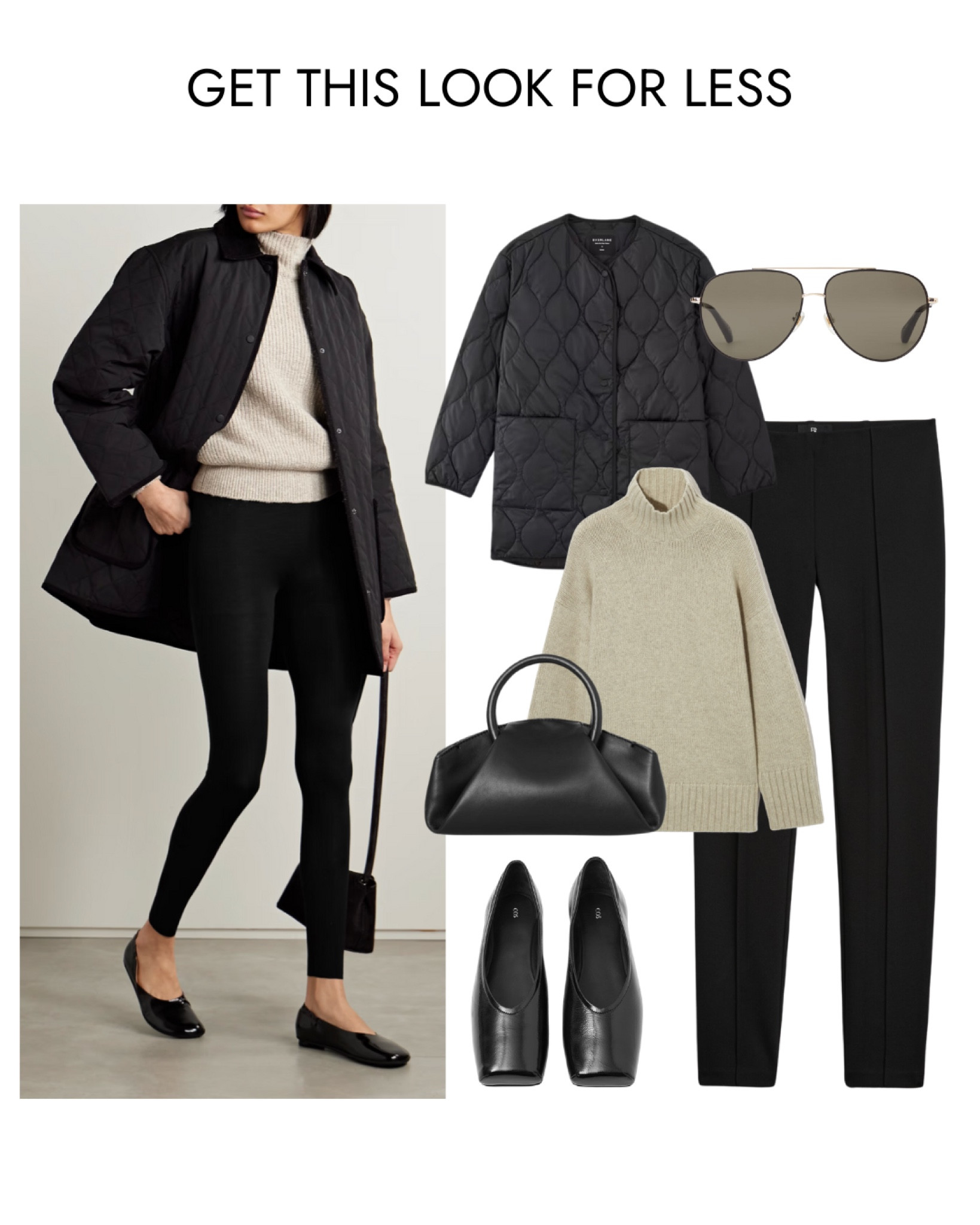 Fall casual made easy and budget-friendly! 🍂 This look is perfect for picking up the kids or a comfy airport outfit. Get the look for less with these similar items!  #FallOutfit #CasualChic #EffortlessStyle #BudgetFriendlyFashion #PickUpLook #AirportOutfit #FallFashion #GetTheLook #CasualOutfit #EverydayStyle #QuiltJacket #Sweater #Leggings #Flats



#LTKItBag #LTKStyleTip #LTKShoeCrush