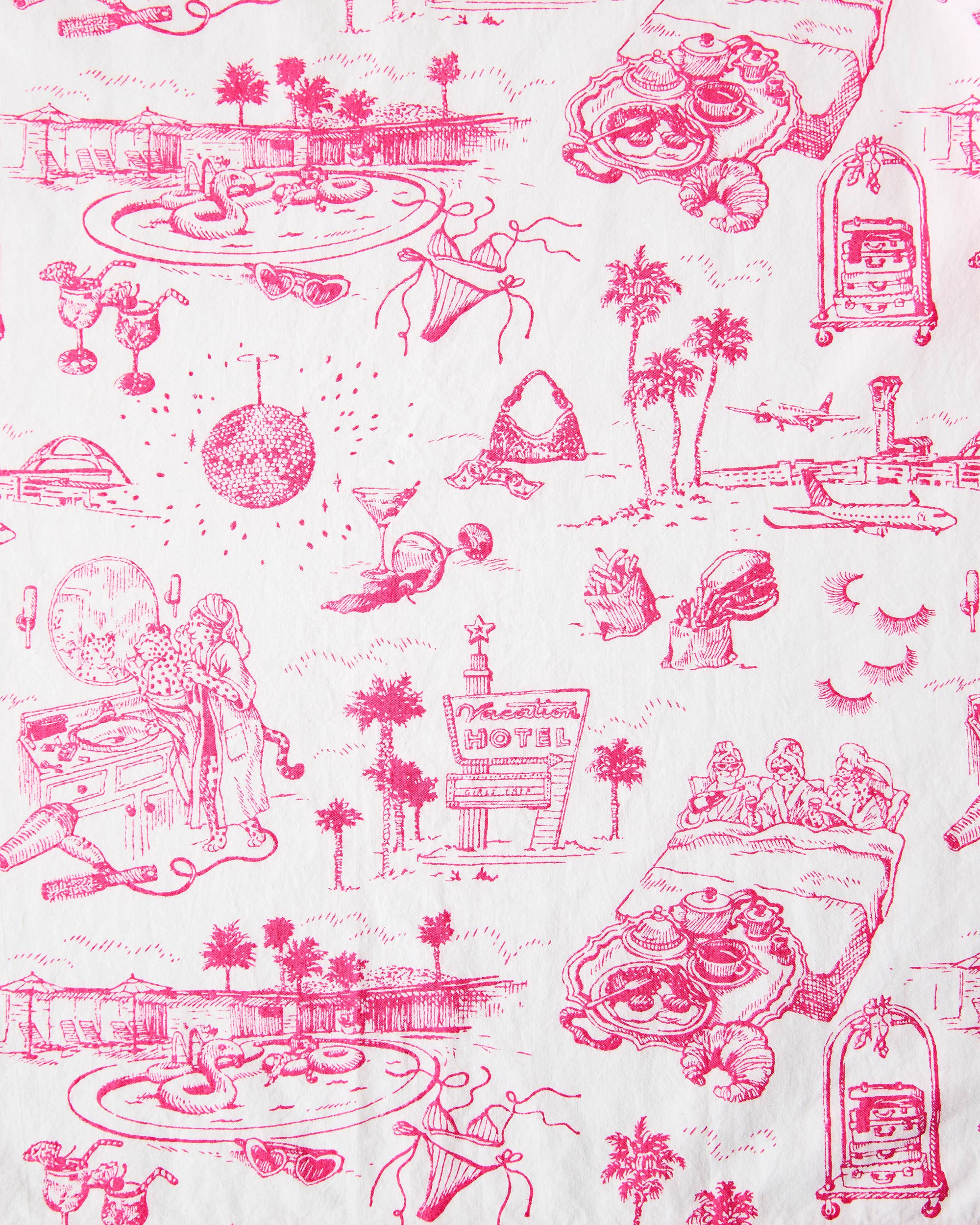 PF x Sean Taylor Girls' Trip Toile - Eye Mask - Pink Cloud | Printfresh