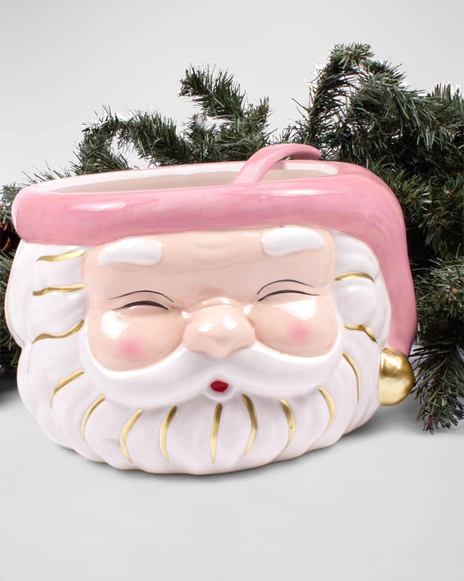 8 Oak Lane Pink Santa Punch Bowl | Neiman Marcus