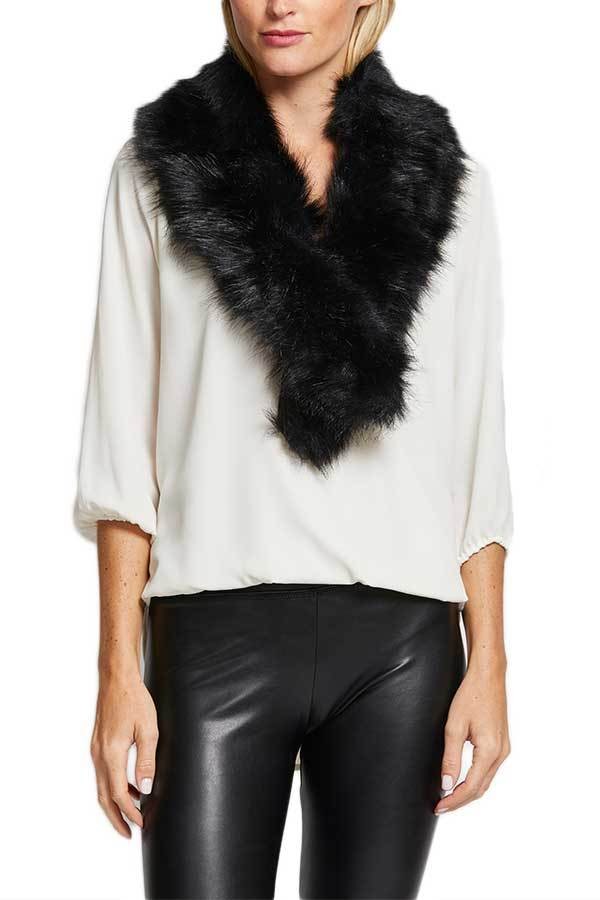 Look By M Faux Fur Stole / Brown | Social Threads