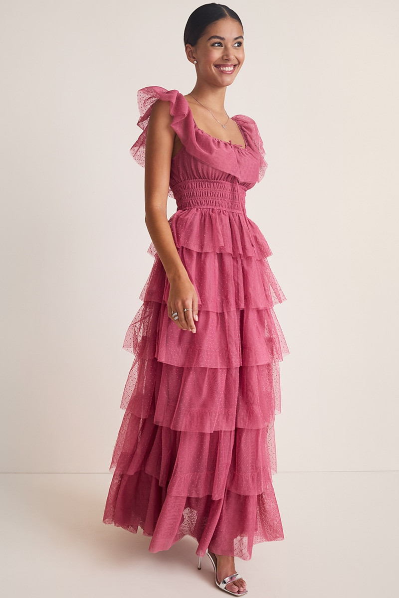 Cindy Tulle Tiered Maxi Dress | Francesca's