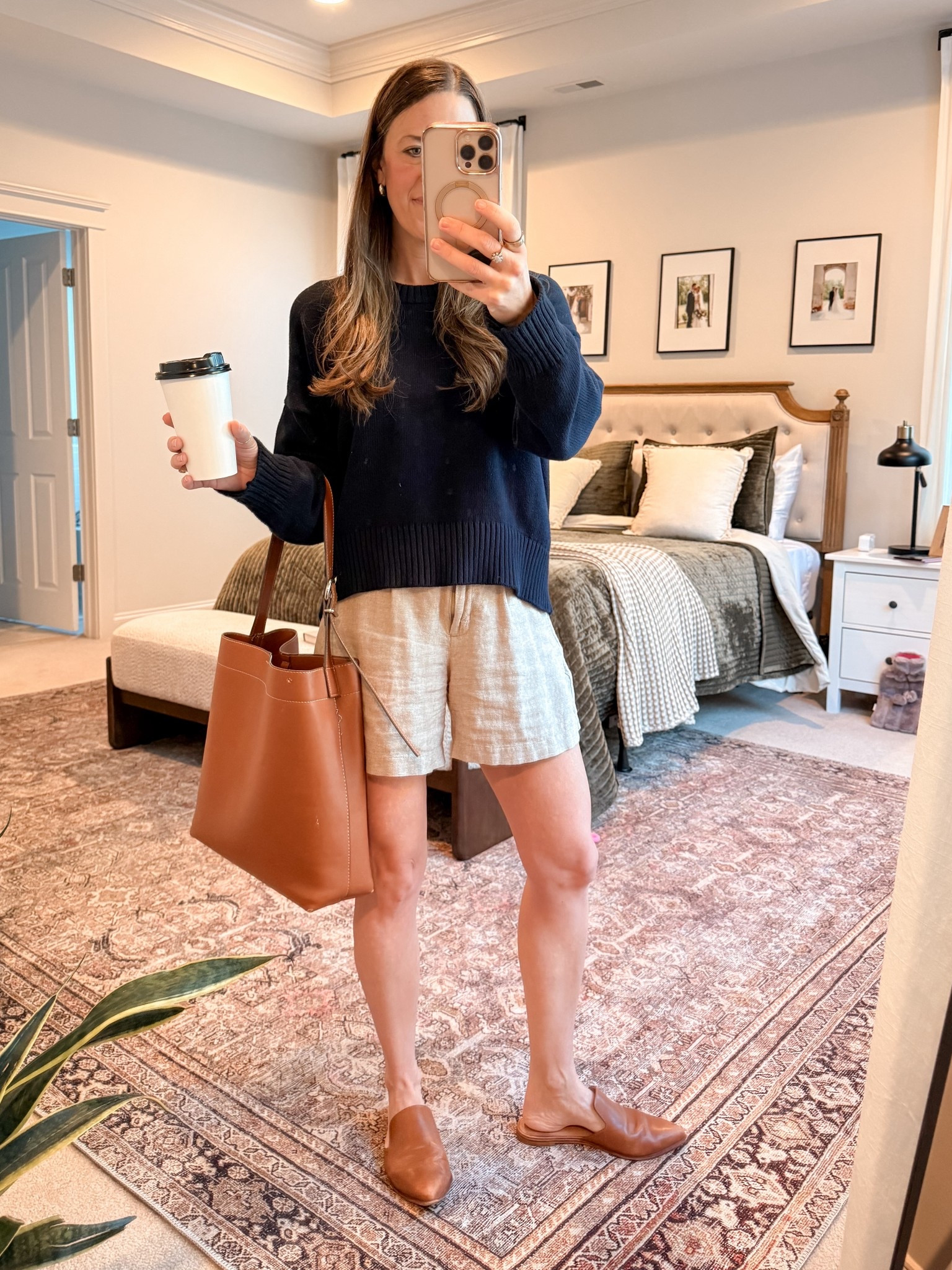 Casual spring outfit idea

Navy sweater + linen shorts is one of my favorite in-between season formulas.

Comfortable, breathable, but still polished enough for meetings, errands, or coffee runs.

• Quince Boyfriend Crop Sweater
Use code INFG-26LINENANDLIGHTCO10
• Old Navy linen trouser shorts
• Brown leather mules

Perfect for:
spring capsule wardrobe
linen shorts outfit
casual mom outfit
classic neutral outfit
minimal spring style

The cropped sweater balances the longer linen short for an easy, flattering silhouette.

#LTKootd #LTKSeasonal #LTKWorkwear