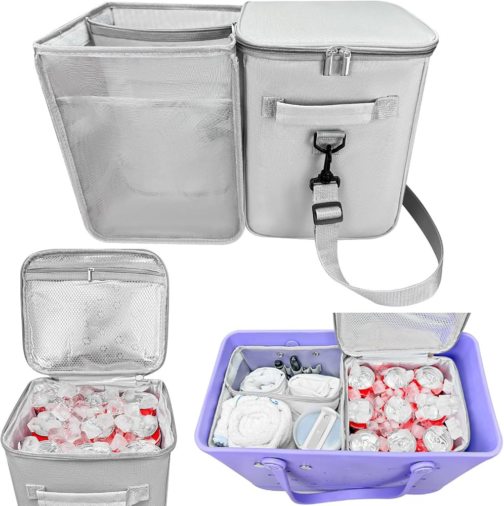 XYFuuee 2-in-1 Cooler Organizer Insert for X Large Bogg Bag Accessories, PEVA Portable Leak-Proof... | Amazon (US)