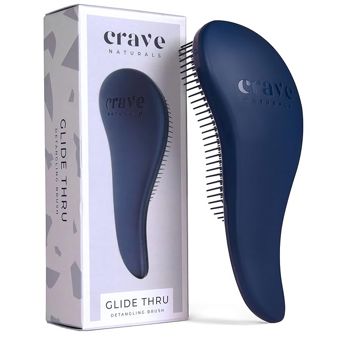 Crave Naturals Glide Thru Detangling Brush for Adults & Kids Hair - Detangler Brush for Natural, ... | Amazon (US)