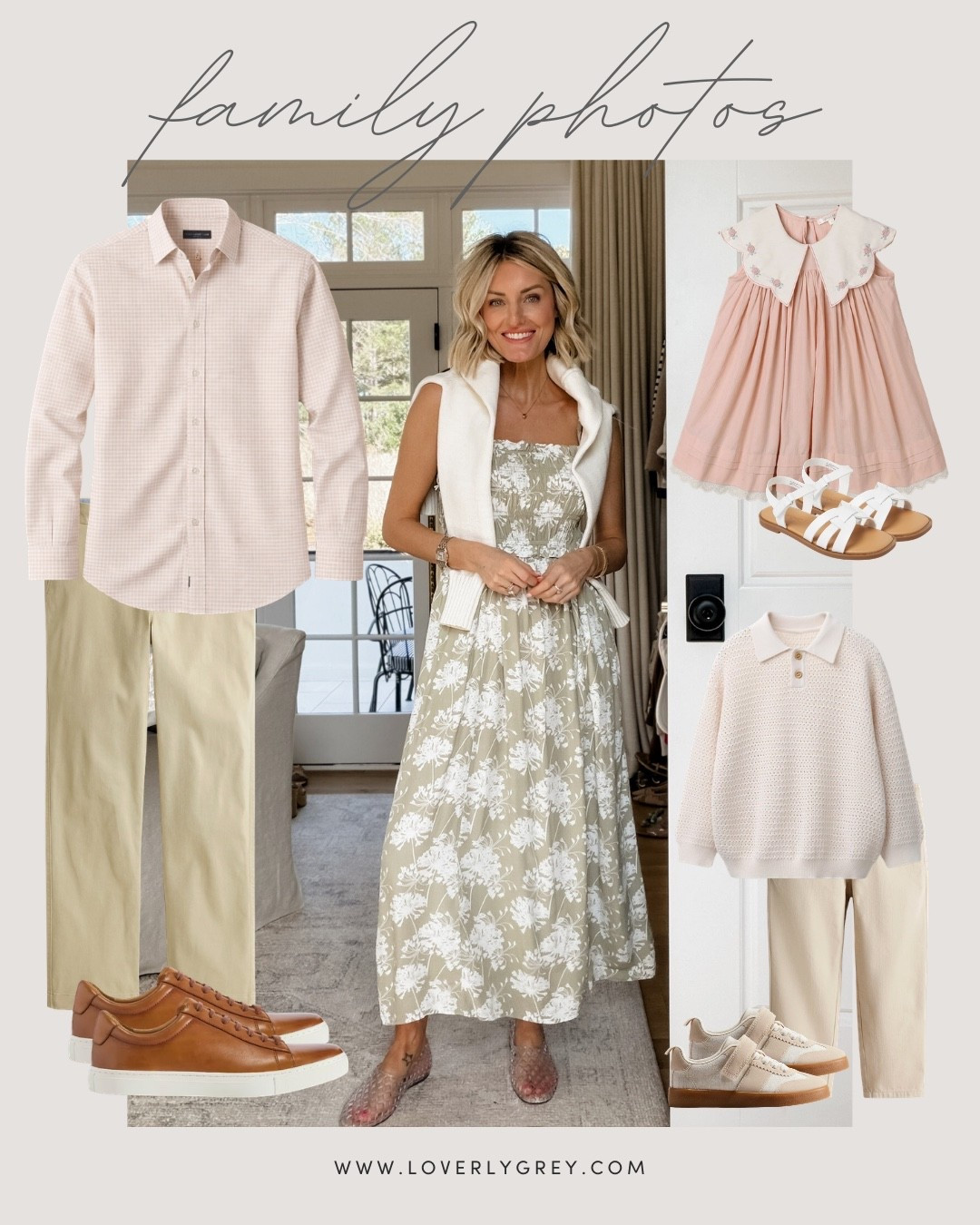 Love this color combo for family photos of the pink & green with neutrals! So pretty for spring! Wearing an XS in this dress!

Loverly Grey, spring family photos, spring dress, family photos

#LTKSeasonal