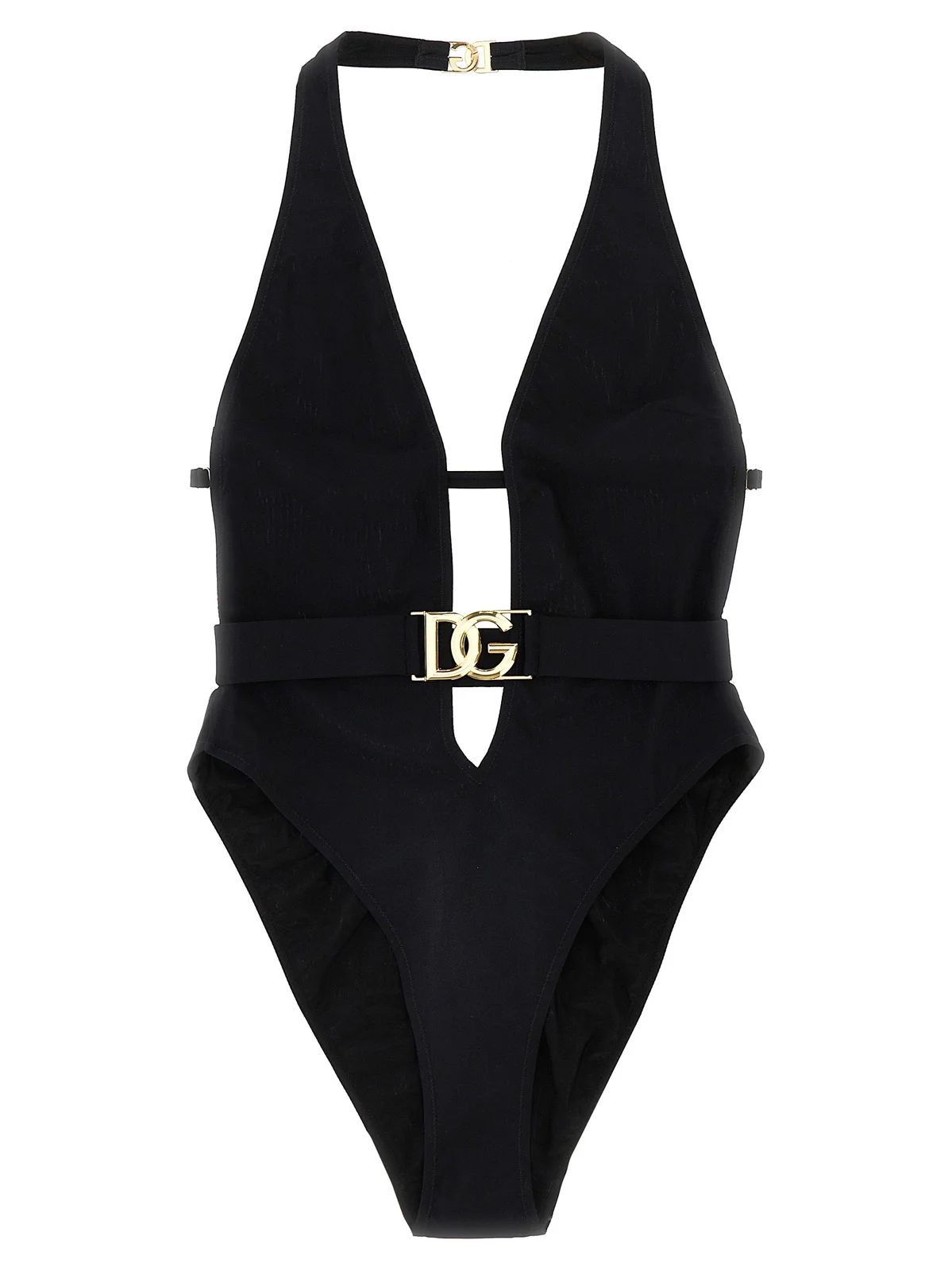 Dolce & Gabbana DG Plaque One Piece Swimsuit | Cettire Global