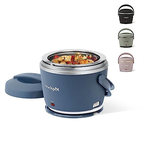 Crock-Pot 20-Ounce Electric Lunch Box, Portable Food Warmer, Faded Blue, Perfect for Travel, Car, On-the-Go, Keeps Food Warm, Spill-Free, Dishwasher-Safe, Ideal Gift for Men and Women | Amazon (US)