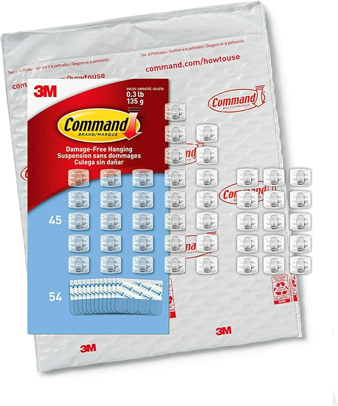 Amazon.com: Command Indoor Mini Light Clips, Damage Free Hanging Light Clips with Adhesive Strips... | Amazon (US)