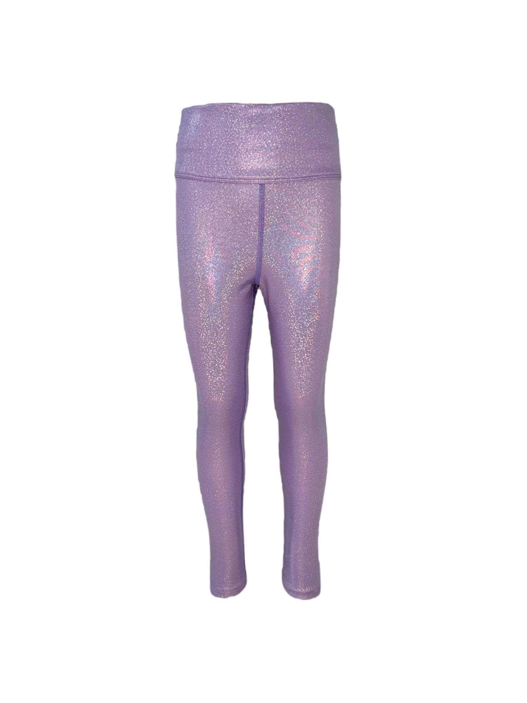 Lavender Shimmer Athletic Leggings | Lola + The Boys