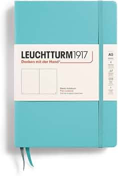 LEUCHTTURM1917 - Notebook Hardcover Medium A5-251 Numbered Pages for Writing and Journaling (Aqua... | Amazon (US)