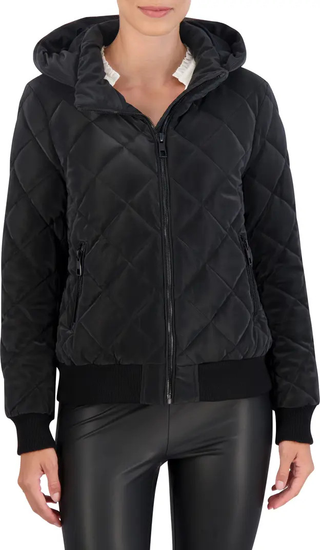 Water Resistant Hooded Quilted Bomber Jacket | Nordstrom Rack
