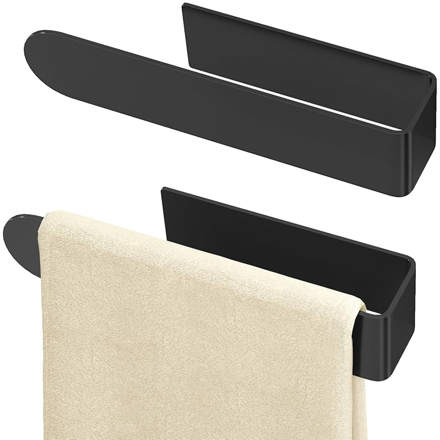 Hand Towel Holder, Self Adhesive Towel Racks for Bathroom Wall Mounted, 8 Inch Square Hand Towel ... | Amazon (US)