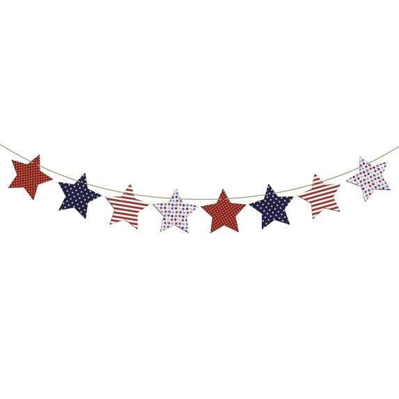 YIBAGA  Independence Day Decorations 4th of July Decor Garlands 250th USA Anniversary Banner Amer... | Walmart (US)