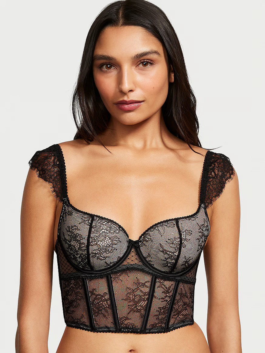 Lace Cap-Sleeve Corset Top | Victoria's Secret (US / CA )