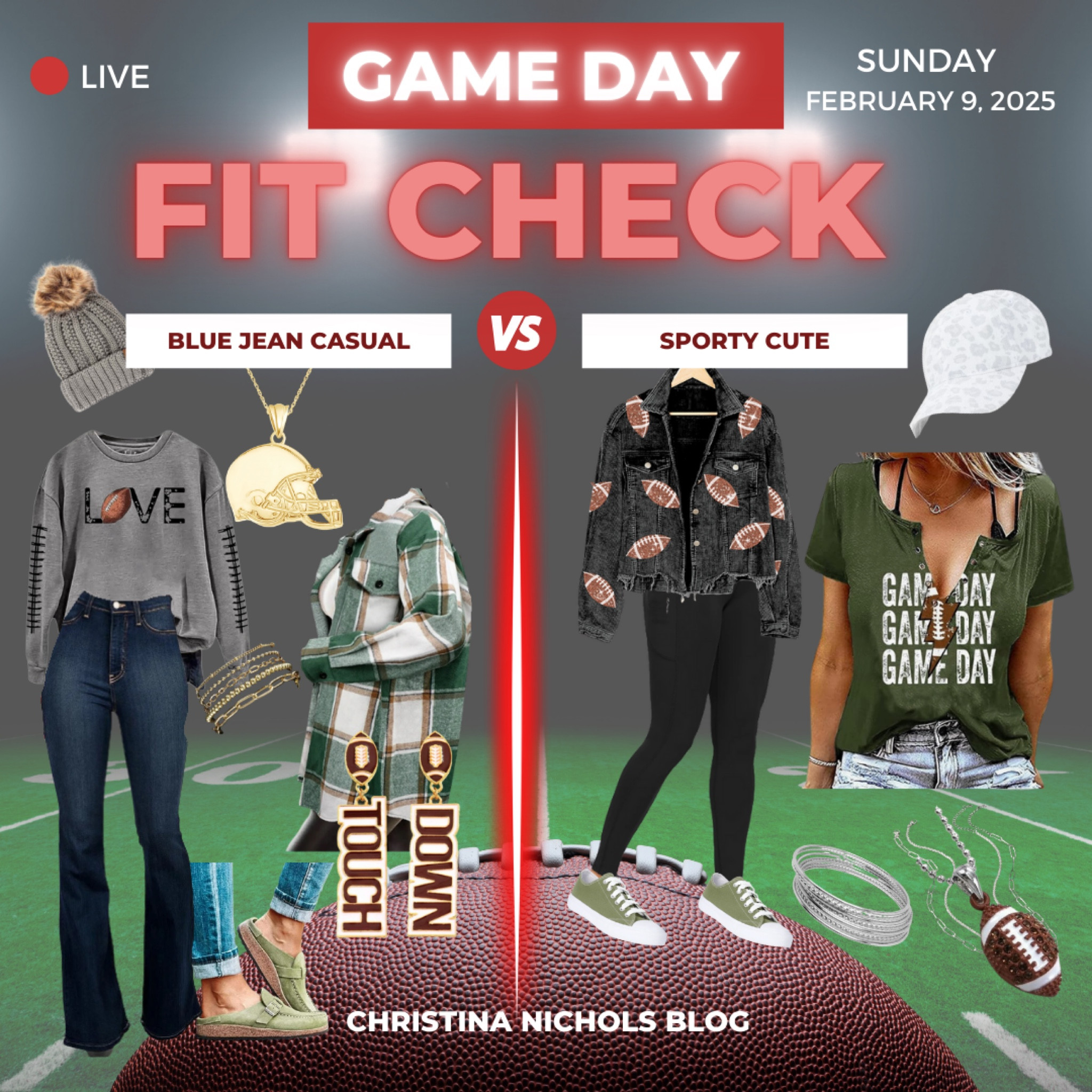 Game day fit check!!! What are you wearing to this Sundays Superbowl???
#casual #Sporty #walmartfinds #whatyawearing #fitcheck #superbowl2025

#LTKmidsize #LTKfindsunder50 #LTKparties