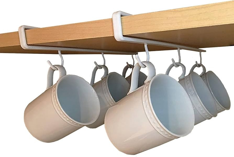 Better Houseware Undershelf Cup & Mug Hooks-Set of 2, mug organizer for cabinet standard, 2pcs X3... | Amazon (US)