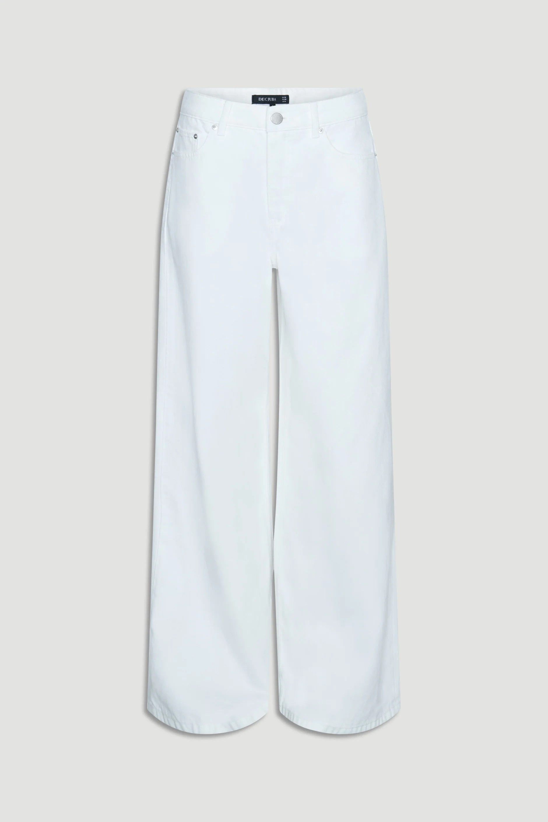Elena Wide Leg Jean - White | DECJUBA
