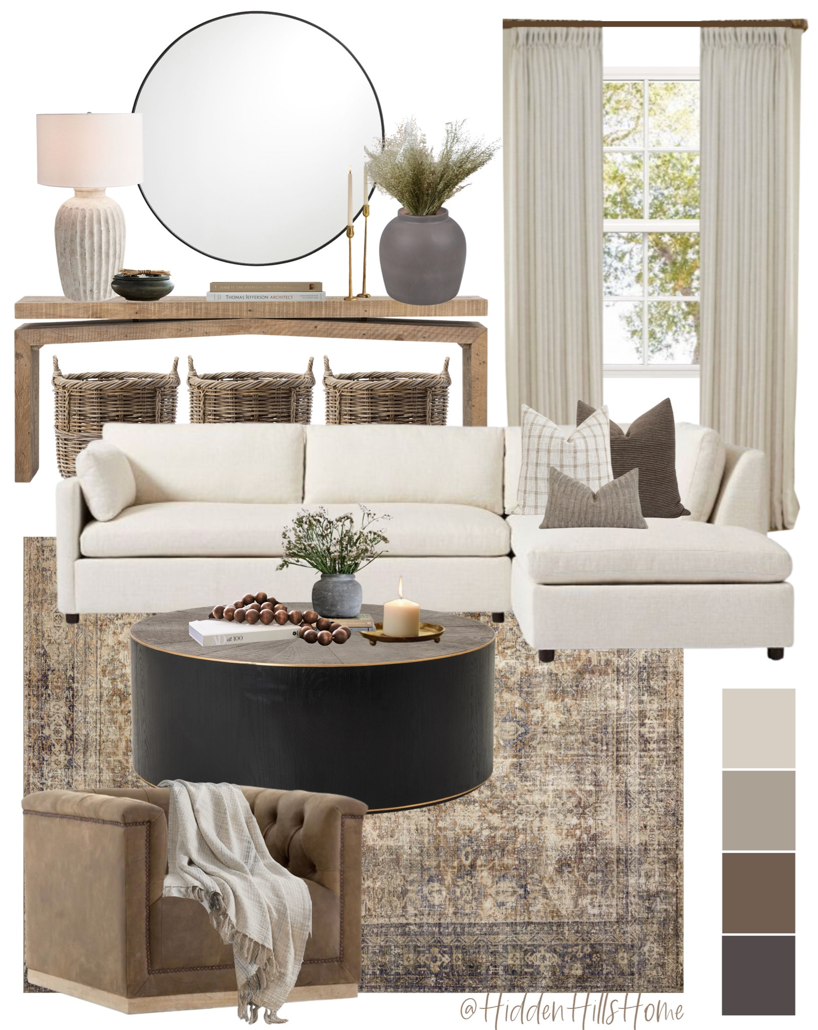 Living room decor, living room mood board, sectional sofa, coffee table, home decor, living room design #livingroom #homedecor

#LTKhome #LTKsalealert #LTKstyletip