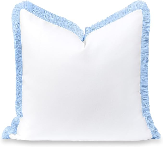 Hofdeco Premium Coastal Grandmillennial Patio Indoor Outdoor Throw Pillow Cover Only, 22"x22" Wat... | Amazon (US)