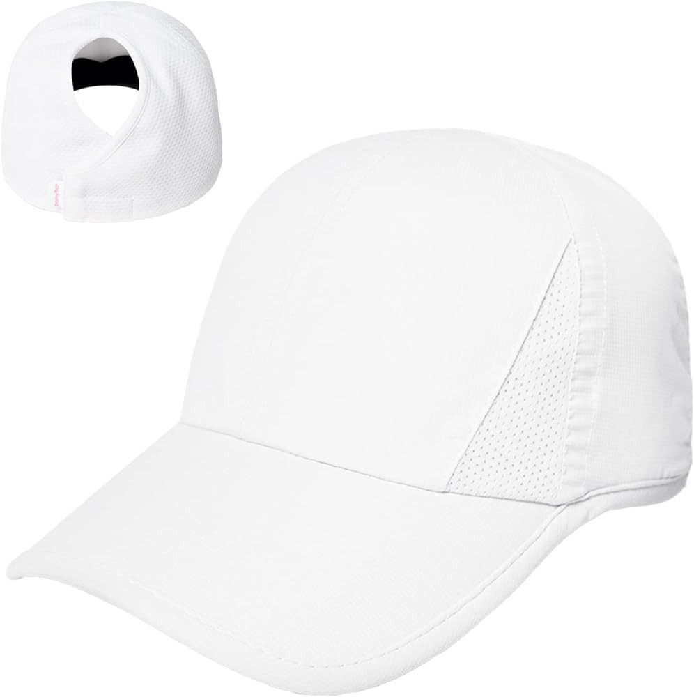 Ponyflo Womens Ponytail Baseball Cap - Ponytail Hats for Women, Curly Hair Ponytail Hat, Baseball... | Amazon (US)