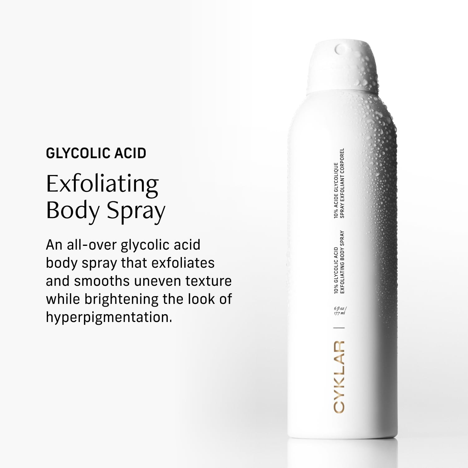 Cyklar Glycolic Acid Exfoliating Body Spray – 10% AHA Toner for Face & Body. Skin-Smoothing Spr... | Amazon (US)
