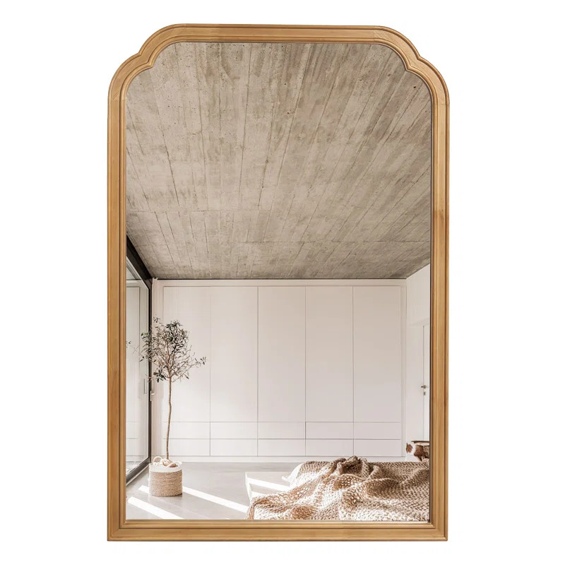 Ancalin Wood Accent Wall Mirror for Bathroom Bedroom | Wayfair North America