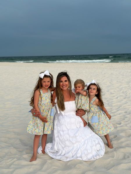 We tried to get some pictures on the beach 😆 Love dressing my girls in their twinning outfits. Dresses currently on sale! 

#momandme #familypictures #twinning #girlmom 

#LTKsalealert #LTKkids #LTKfamily