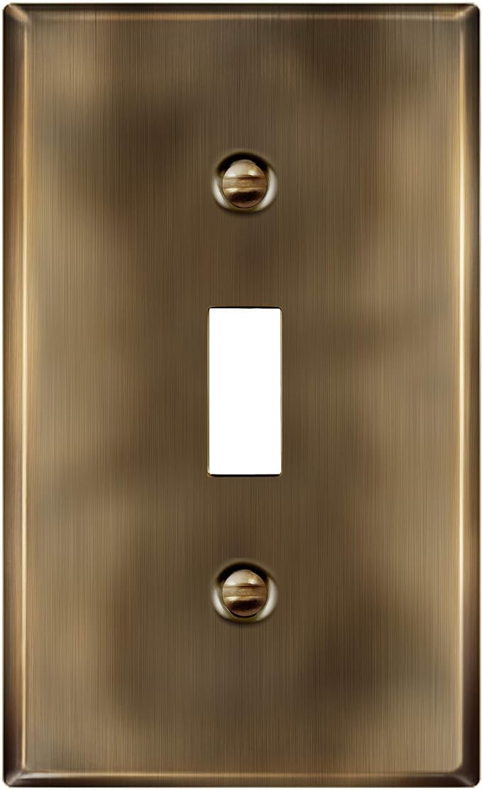 ENERLITES Toggle Light Switch Metal Wall Plate, Stainless Steel Switch Cover, Corrosion Resistant... | Amazon (US)