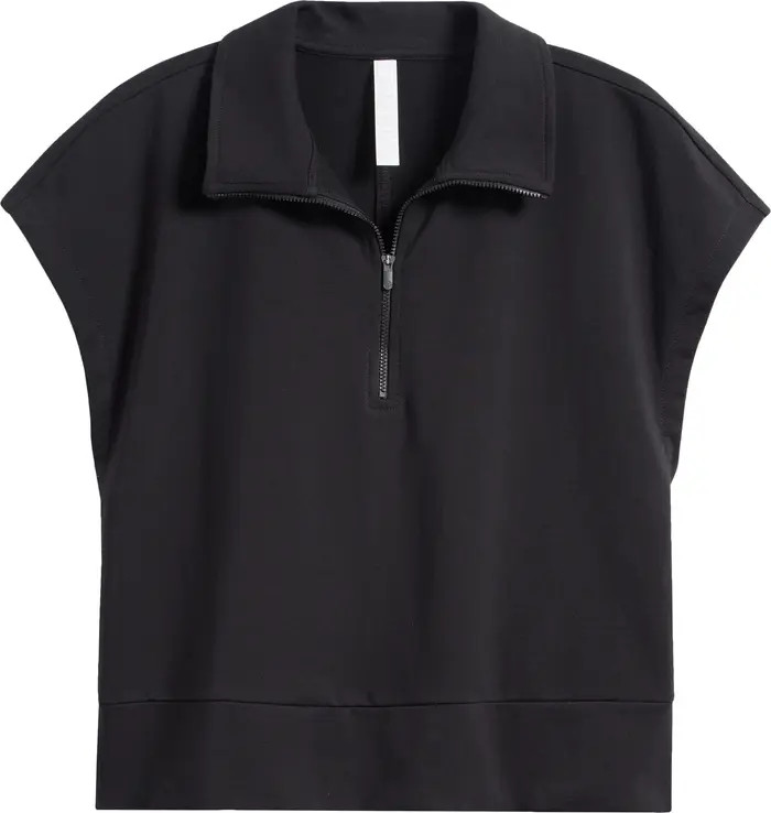Tempo Terry Half Zip Short Sleeve Sweatshirt | Nordstrom