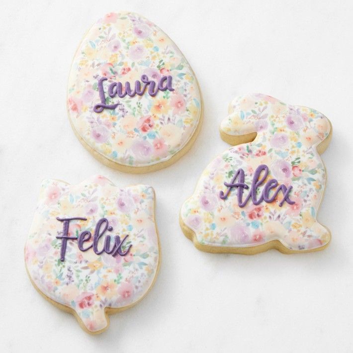 Personalized Patterned Cookies, Set of 3 | Williams-Sonoma
