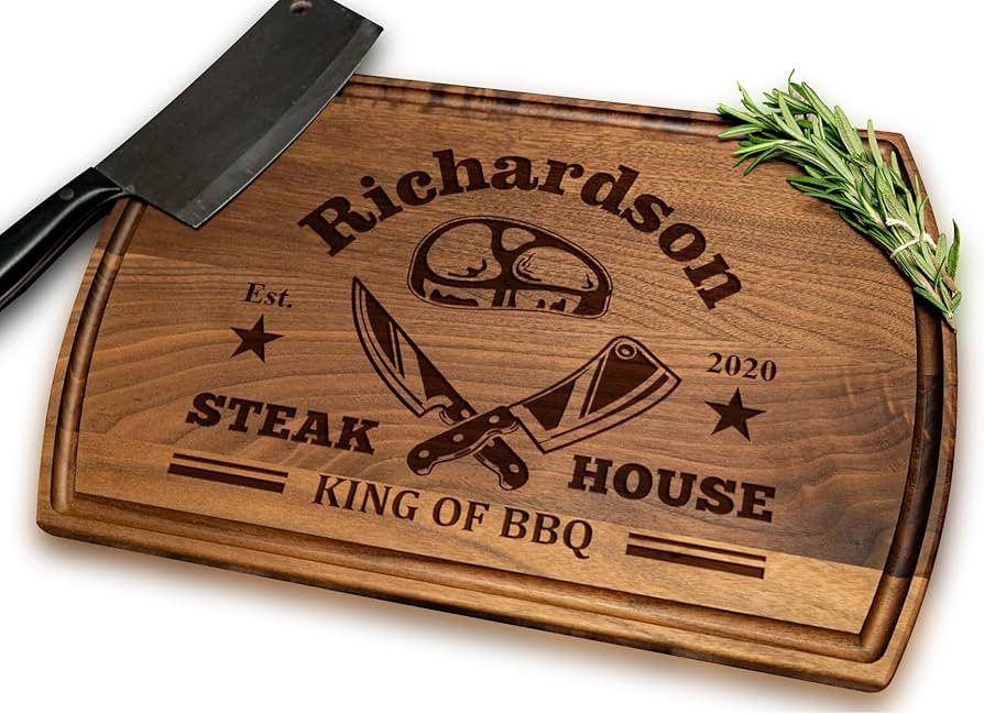 Personalized Dad Cutting Board - Customized Wood Grill Board for BBQ Masters - Custom Barbecue an... | Amazon (US)