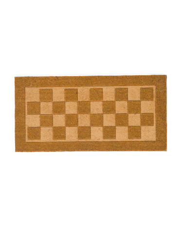 20x40 Chauncy Checkerboard Debossed Coir Doormat | TJ Maxx