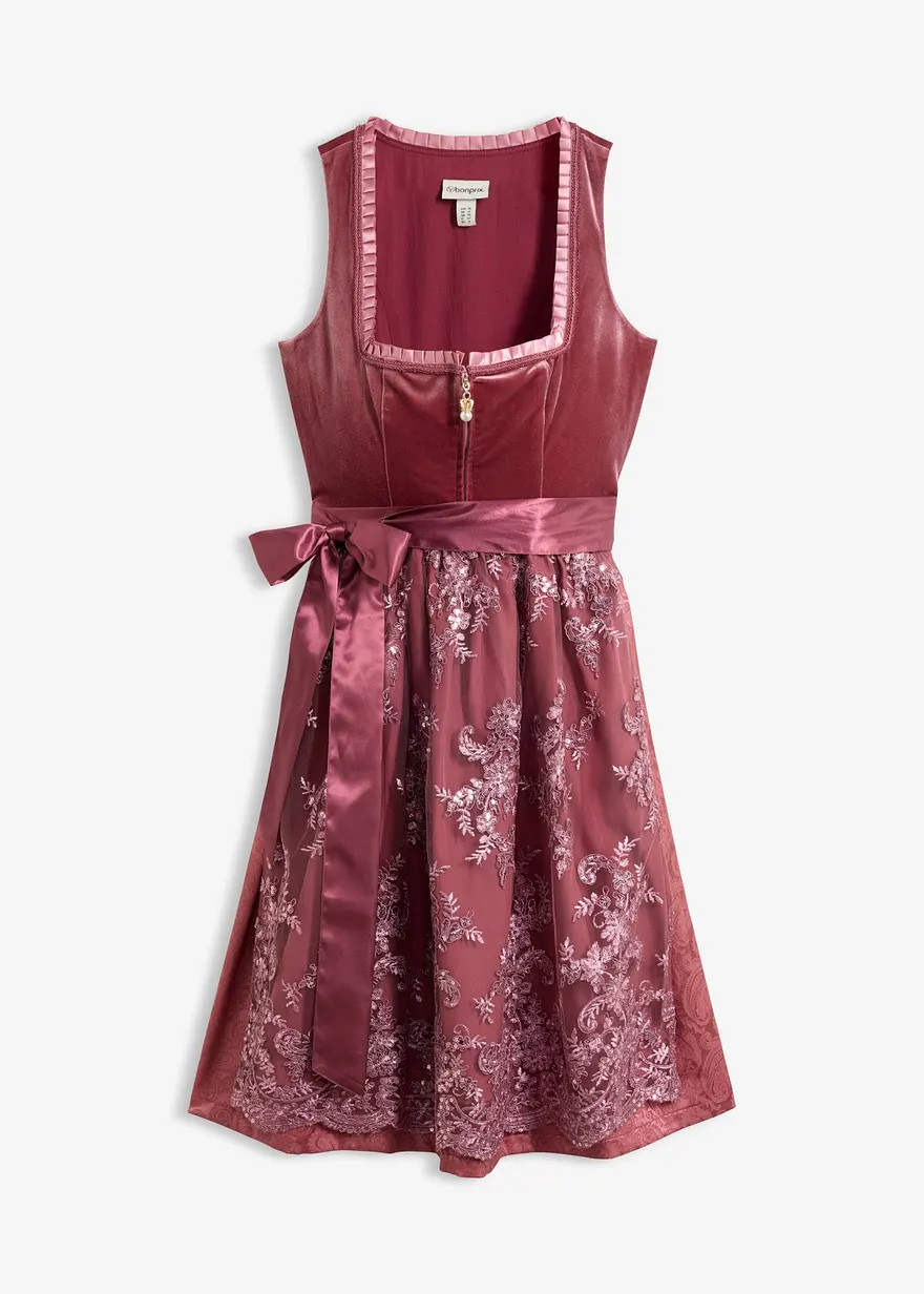 Dirndl mit Pailletten Sch\u00fcrze (2-tlg.Set) | Bonprix DE