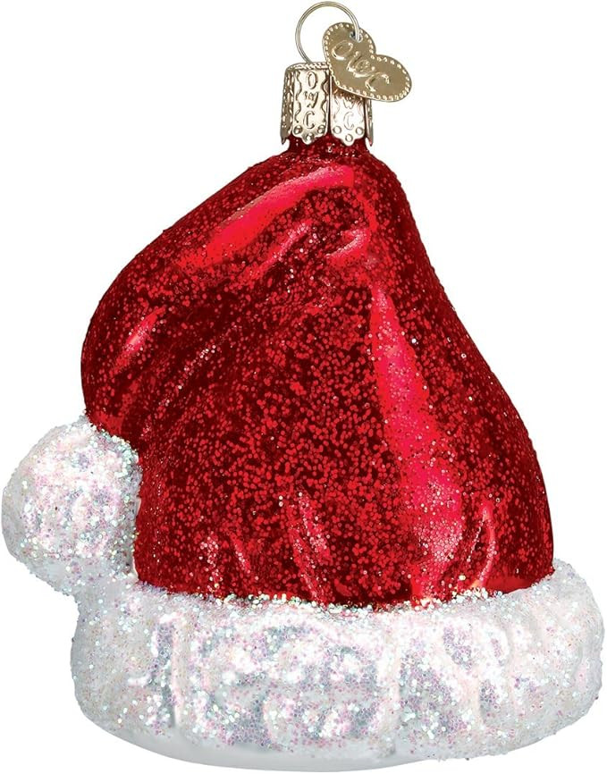 Old World Christmas Santa Hat Glass Blown Ornament for Christmas Tree, Handcrafted Holiday Decora... | Amazon (US)