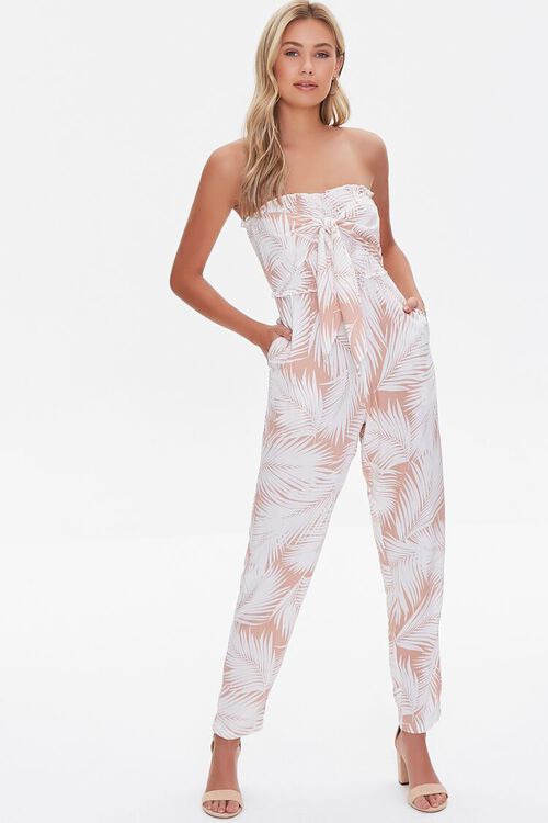 Tropical Leaf Print Jumpsuit | Forever 21 (US)