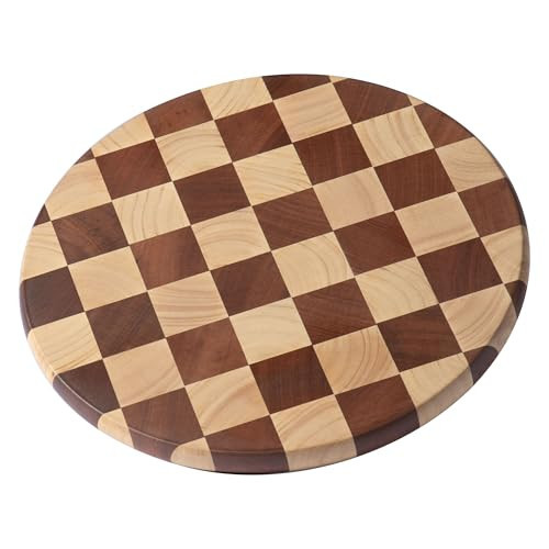 FYCTIO Checkered Wood Cutting Board, Chopping Board for Kitchen, Acaia Wood End Grain Serving Tray, Ideal for Meat, Bread, Vegetable, Fruit, Cheese | Amazon (US)