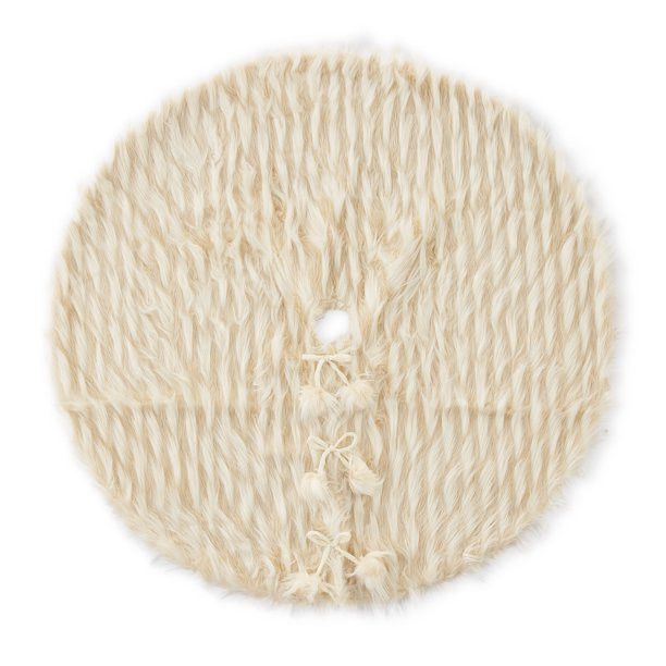 Holiday Time Cream Faux Fur Christmas Tree Skirt, 48" - Walmart.com | Walmart (US)