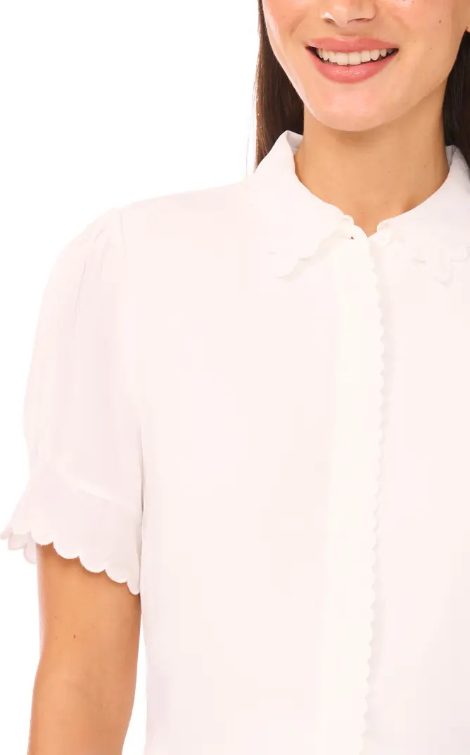 Scallop Short Sleeve Top | Nordstrom